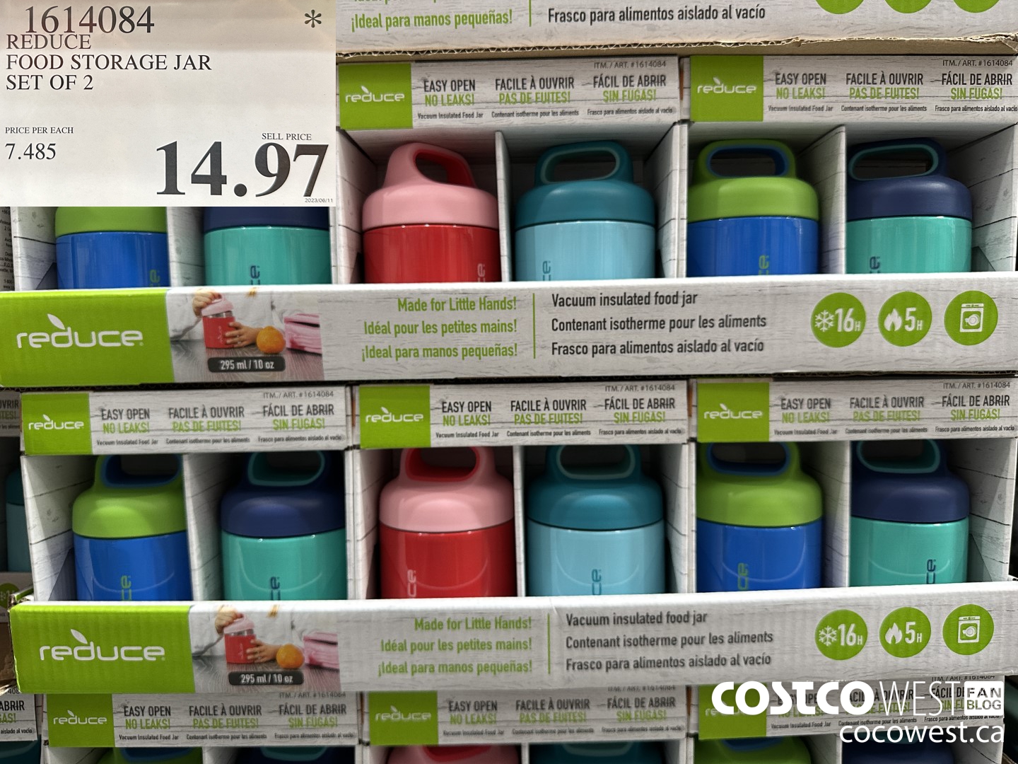 1614084 REDUCE FOOD STORAGE JAR SET OF 2 $14.97