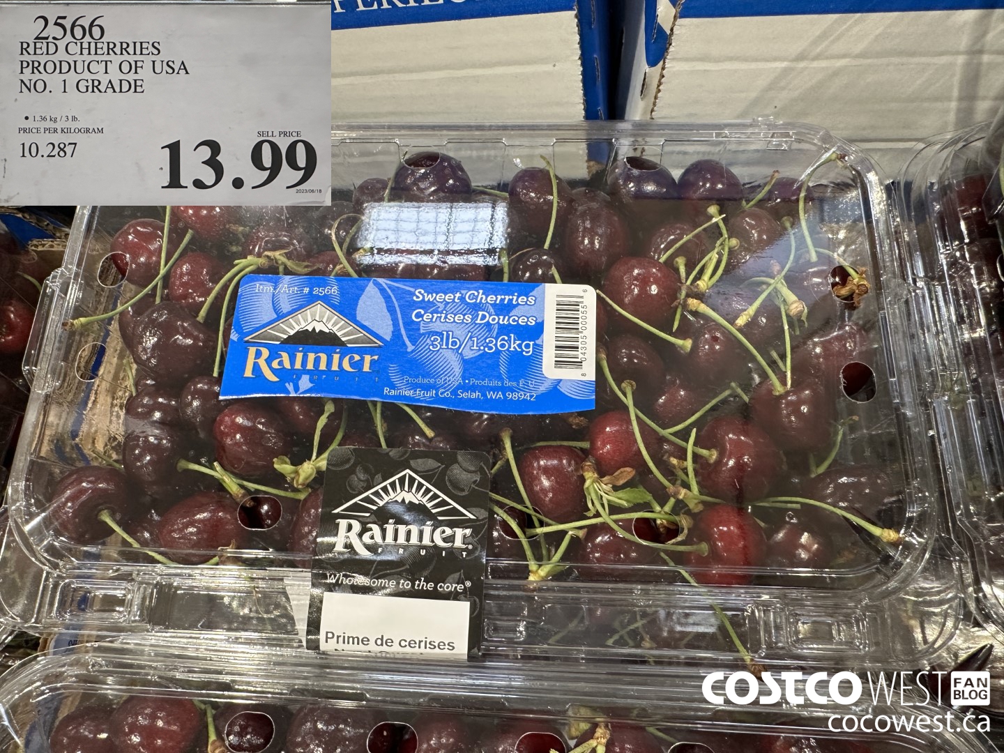 2566 RED CHERRIES PRODUCT OF USA NO. 1 GRADE $13.99