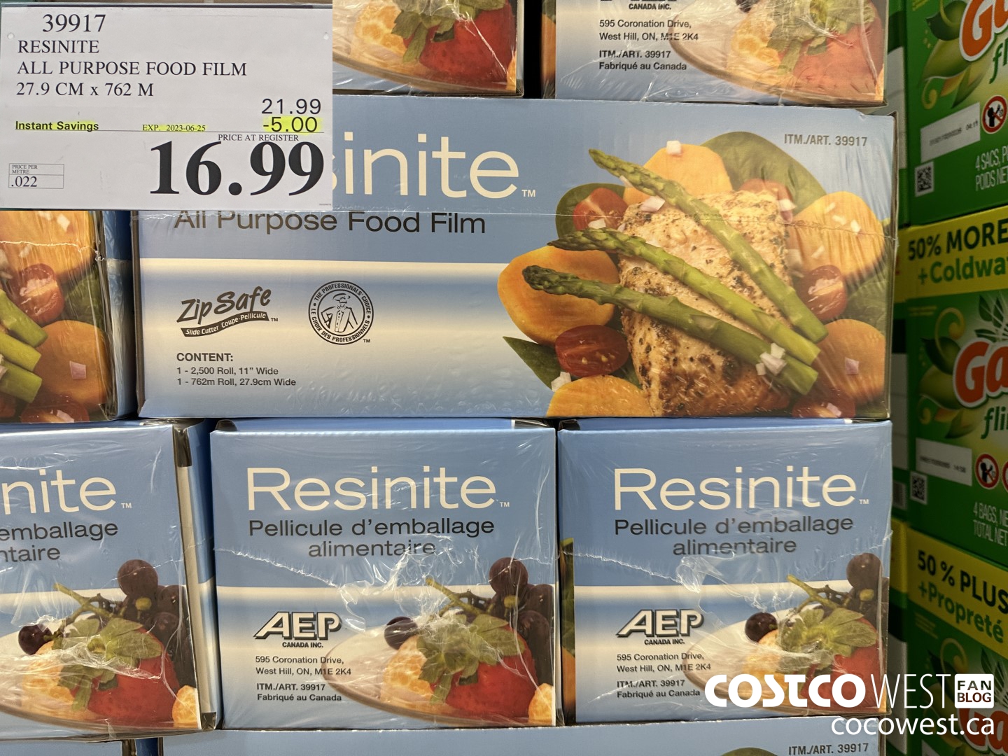 39917 RESINITE WRAP 27.9 CM x 762 M ($5.00 INSTANT SAVINGS EXPIRES ON 2023-06-25) $16.99