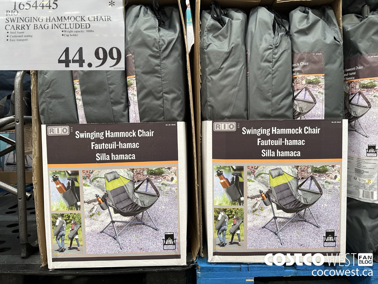 1654445 RIO SWINGING HAMMOCK CHAIR CARRY BAG INCLUDED $44.99