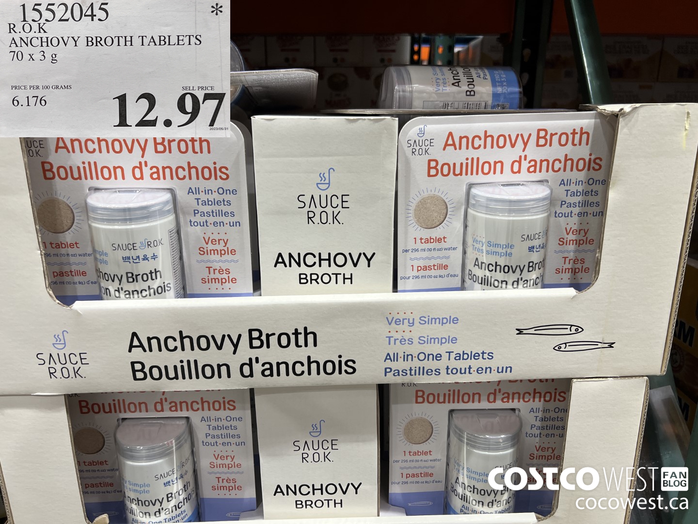1552045 R.O.K ANCHOVY BROTH TABLETS 70 X 3 G $12.97