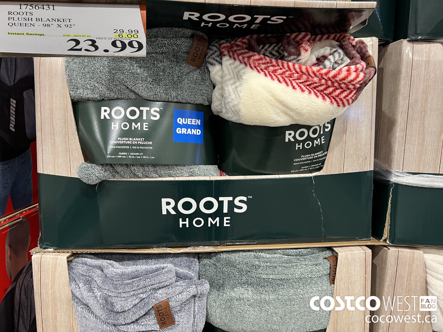 1756431 ROOTS PLUSH BLANKET QUEEN 98