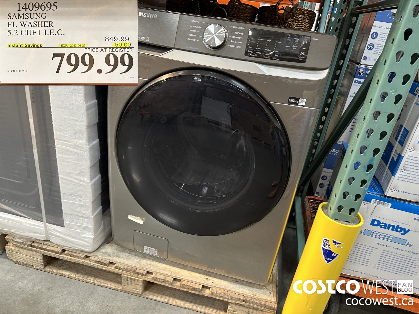 1409695 SAMSUNG FL WASHER 5.2 CUFT I.E.C. ($50.00 INSTANT SAVINGS EXPIRES ON 2023-06-25) $799.99