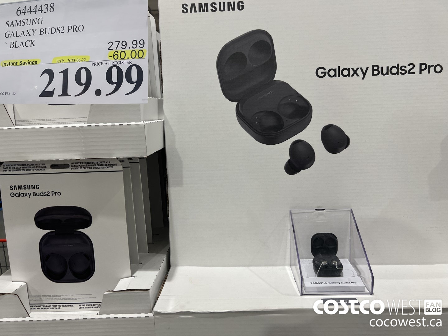 6444438 SAMSUNG GALAXY BUDS 2 PRO WIRELESS EARBUDS ($60.00 INSTANT SAVINGS EXPIRES ON 2023-06-22) $219.99