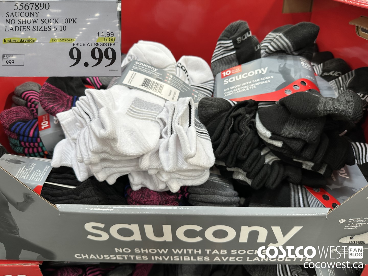 5567890 SAUCONY NO SHOW SOCK 10PK LADIES SIZES 6-10 ($5.00 INSTANT SAVINGS EXPIRES ON 2023-06-25) $9.99