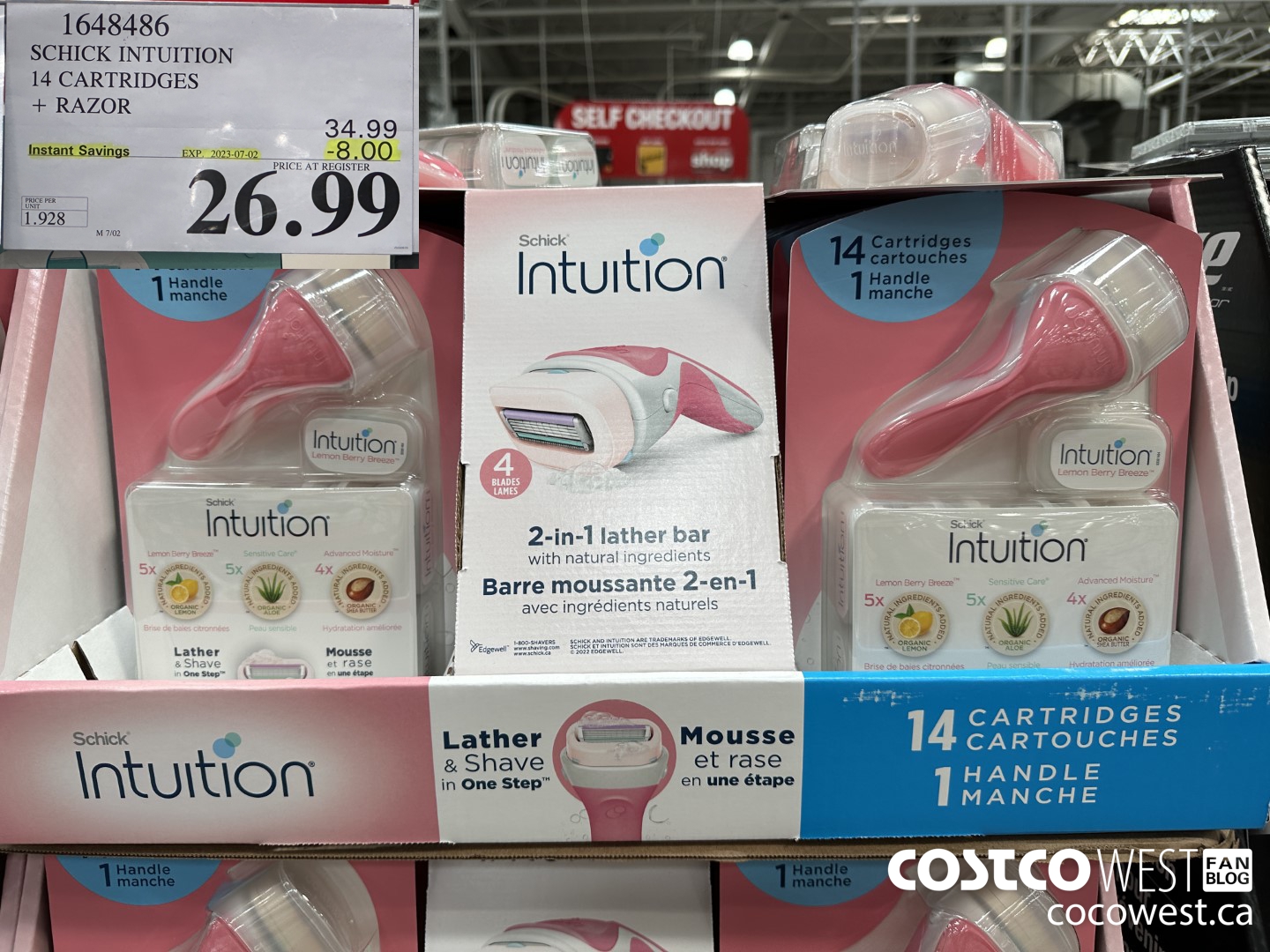 1648486 SCHICK INTUITION 14 CARTRIDGES + RAZOR ($8.00 INSTANT SAVINGS EXPIRES ON 2023-07-02) $26.99