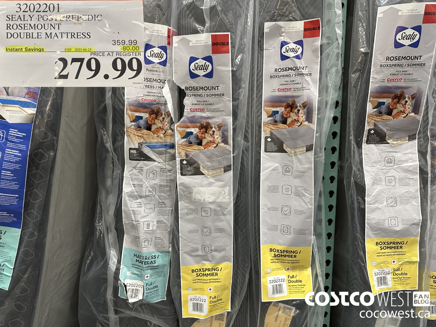 3202201 SEALY POSTUREPEDIC ROSEMOUNT DOUBLE MATTRESS ONLY ($80.00 INSTANT SAVINGS EXPIRES ON 2023-06-25) $279.99