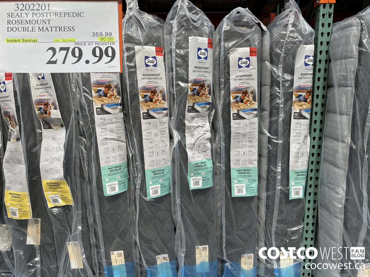 3202201 SEALY POSTUREPEDIC ROSEMOUNT DOUBLE MATTRESS ($80.00 INSTANT SAVINGS EXPIRES ON 2023-06-25) $279.99