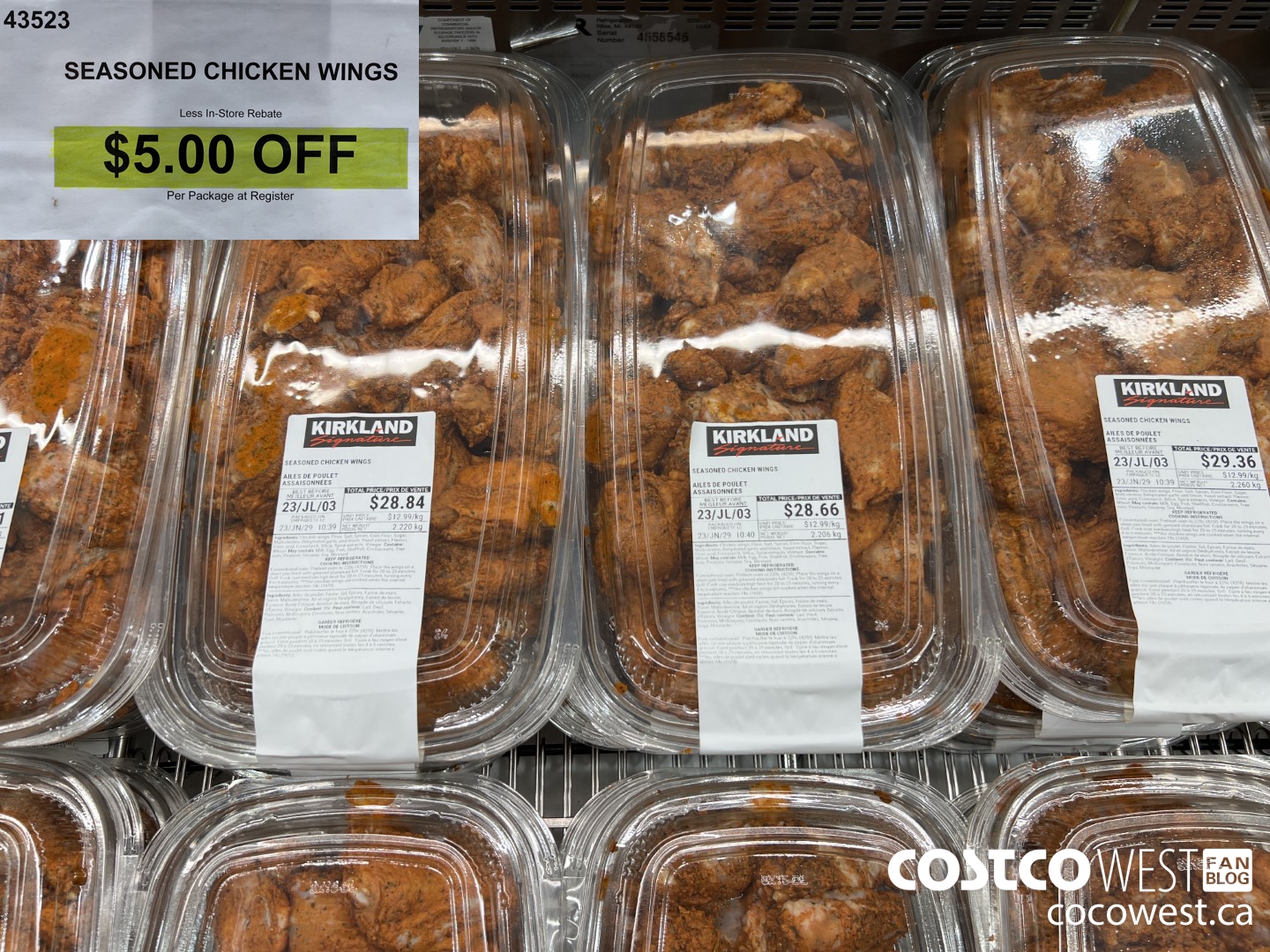 43523 SEASONED CHICKEN WINGS ($5.00 INSTANT SAVINGS)