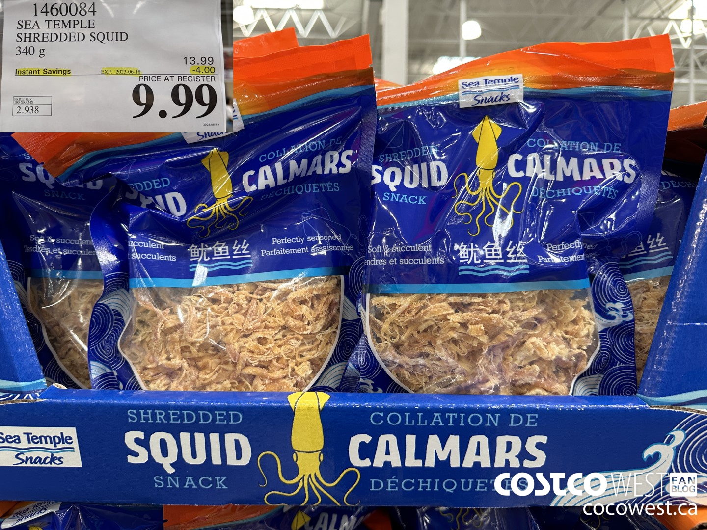1460084 SEA TEMPLE SHREDDED SQUID 340 g ($4.00 INSTANT SAVINGS EXPIRES ON 2023-06-18) $9.99