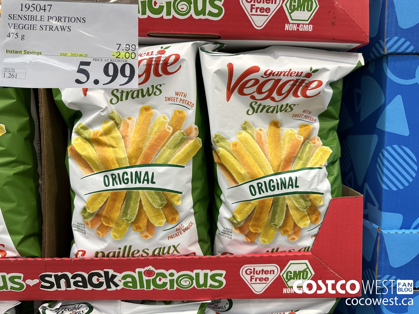 195047 SENSIBLE PORTIONS VEGGIE STRAWS 475 g ($2.00 INSTANT SAVINGS EXPIRES ON 2023-06-25) $5.99
