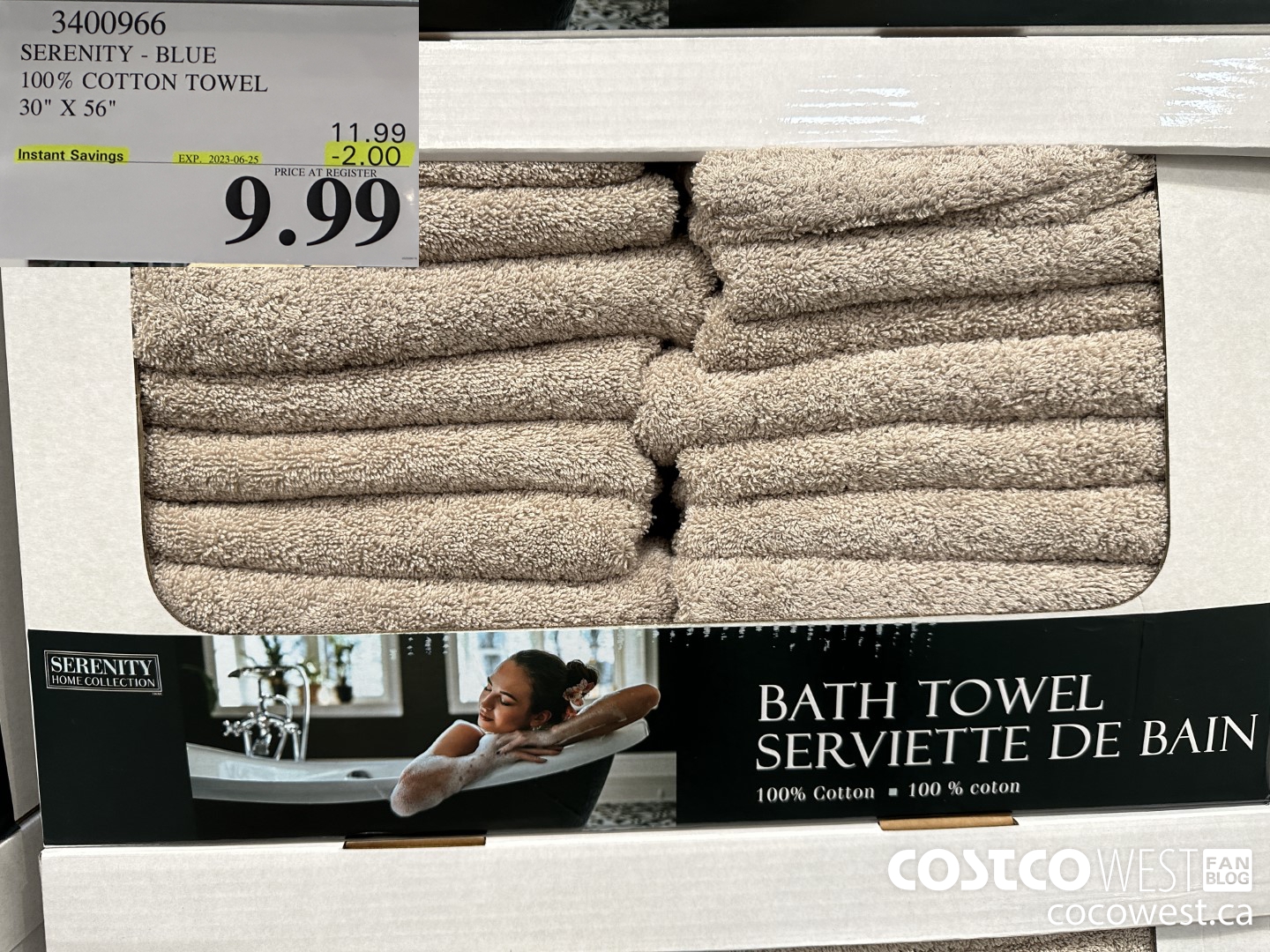 3400966 SERENITY BLUE 100% COTTON TOWEL 30