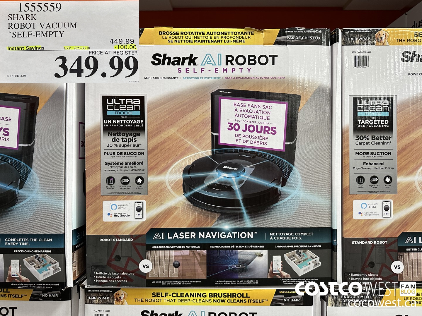 1555559 SHARK ROBOT VACUUM SELF-EMPTY ($100.00 INSTANT SAVINGS EXPIRES ON 2023-06-18) $349.99