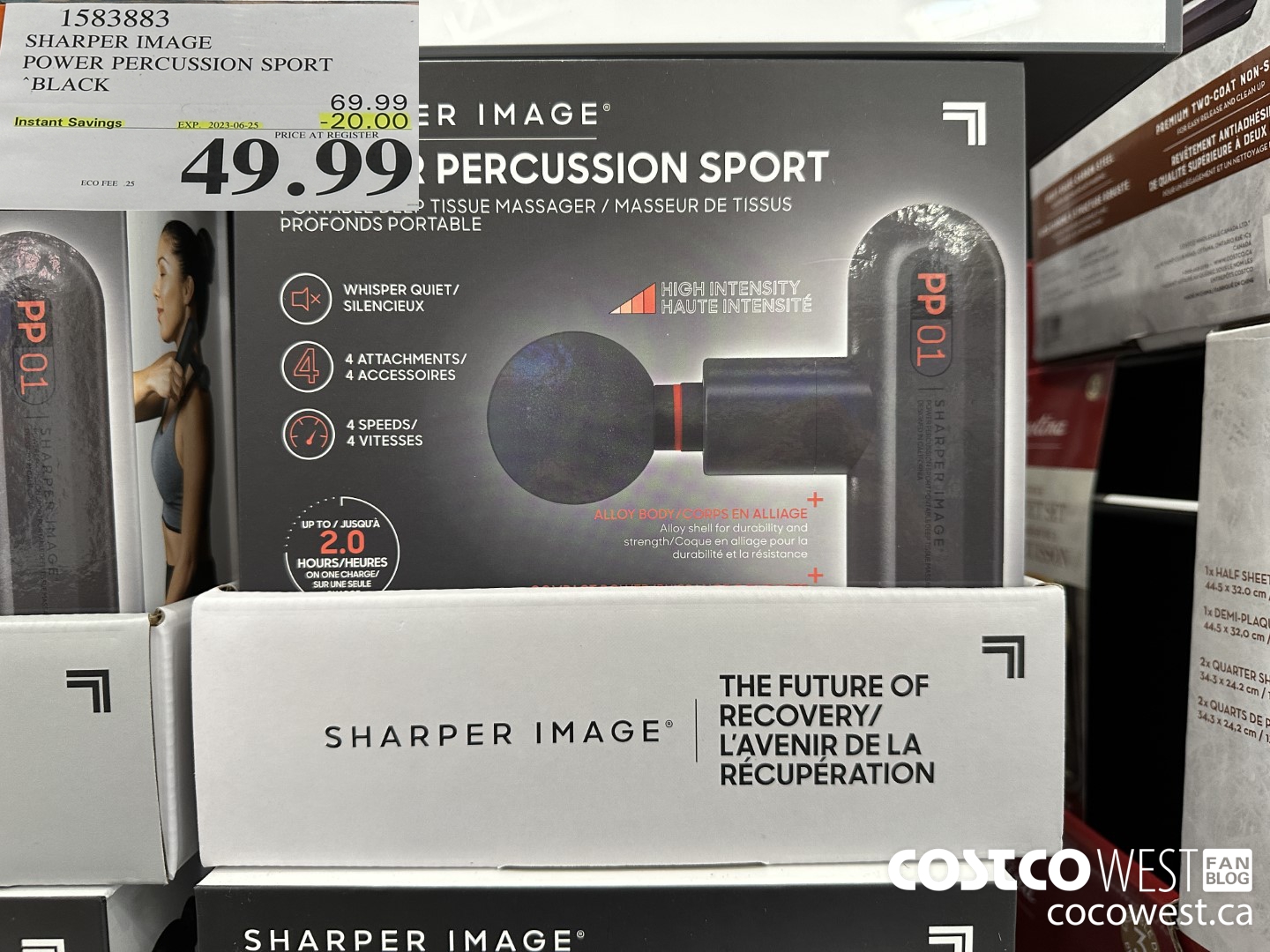 1583883 SHARPER IMAGE POWER PERCUSSION SPORT BLACK ($20.00 INSTANT SAVINGS EXPIRES ON 2023-06-25) $49.99