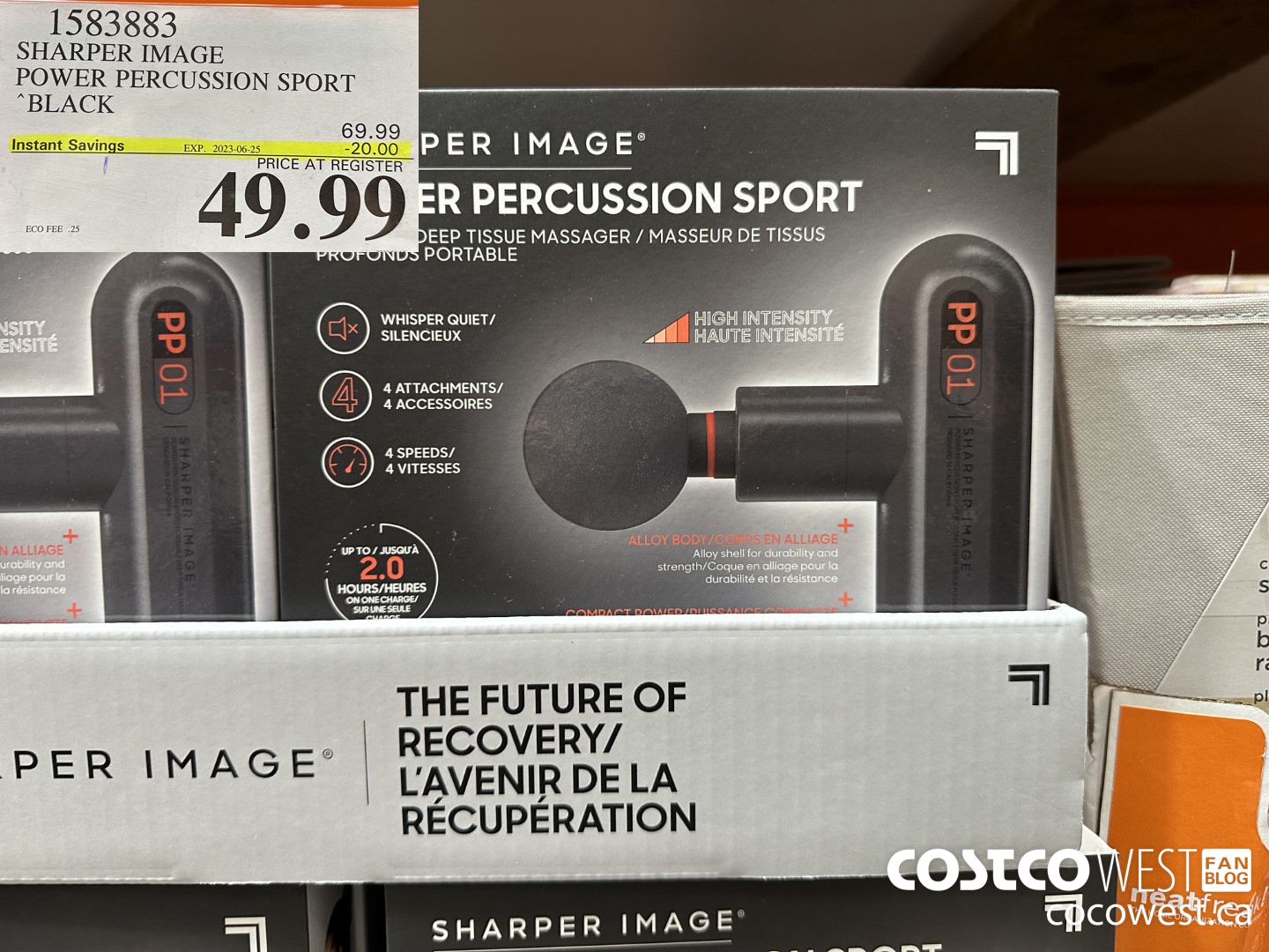 1583883 SHARPER IMAGE POWER PERCUSSION SPORT BLACK ($20.00 INSTANT SAVINGS EXPIRES ON 2023-06-25) $49.99
