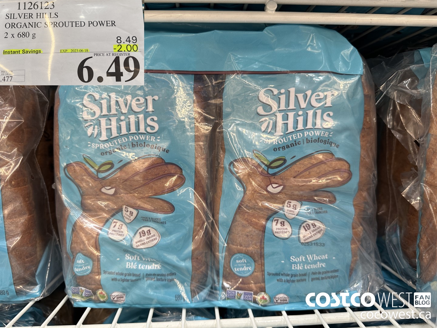 1126123 SILVER HILLS ORGANIC SPROUTED POWER 2 x 680g ($2.00 INSTANT SAVINGS EXPIRES ON 2023-06-18) $6.49