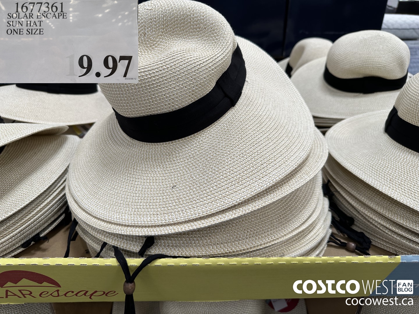 1677361 SOLAR ESCAPE SUN HAT ONE SIZE $9.97