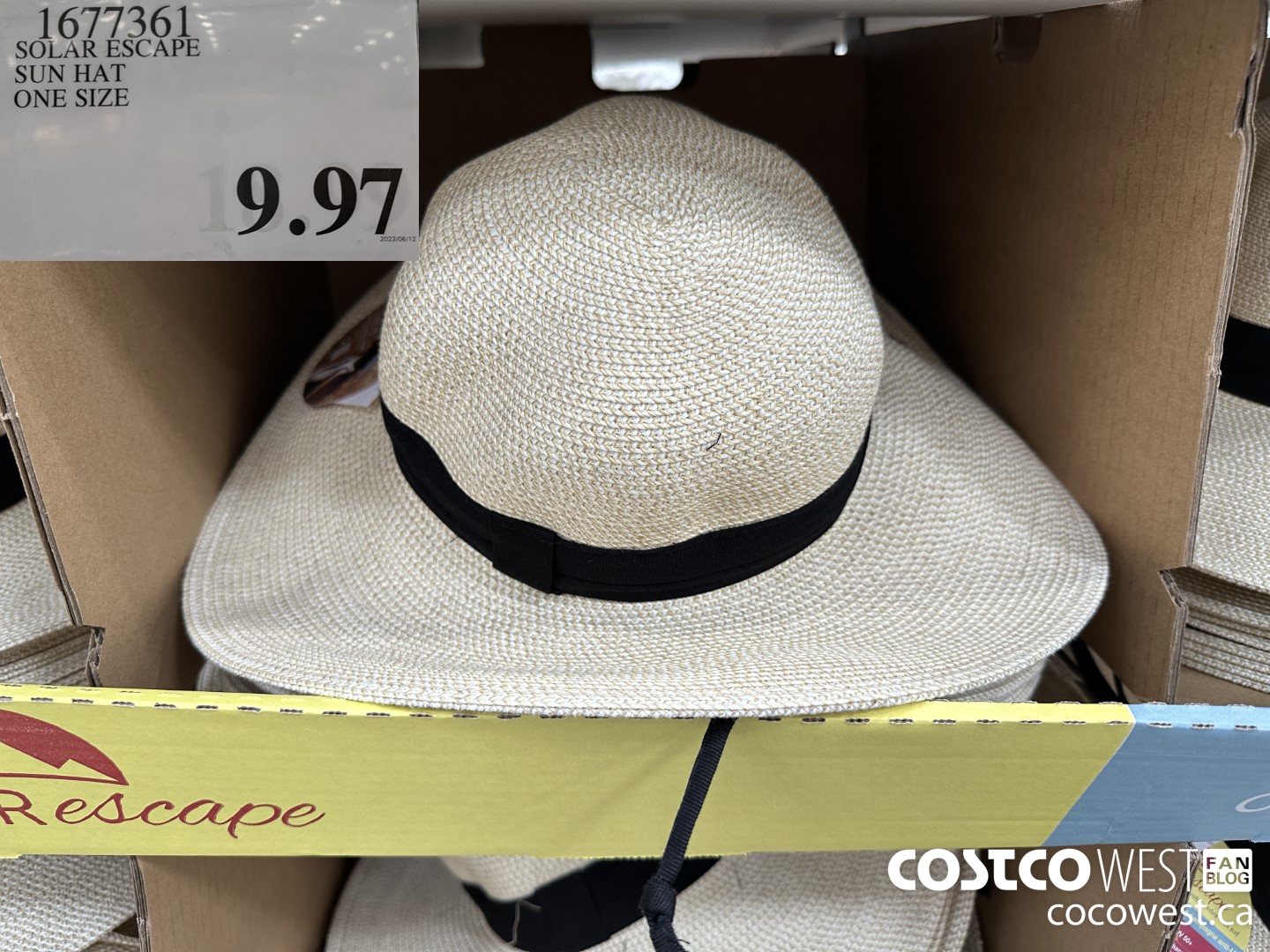 1677361 SOLAR ESCAPE SUN HAT ONE SIZE $9.97