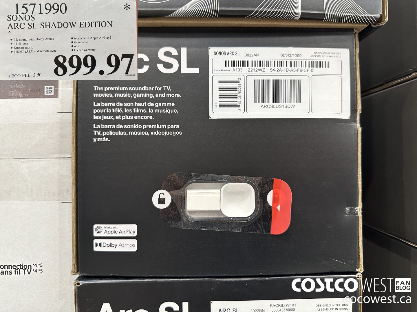 1571990 SONOS ARC SL SHADOW EDITION $899.97