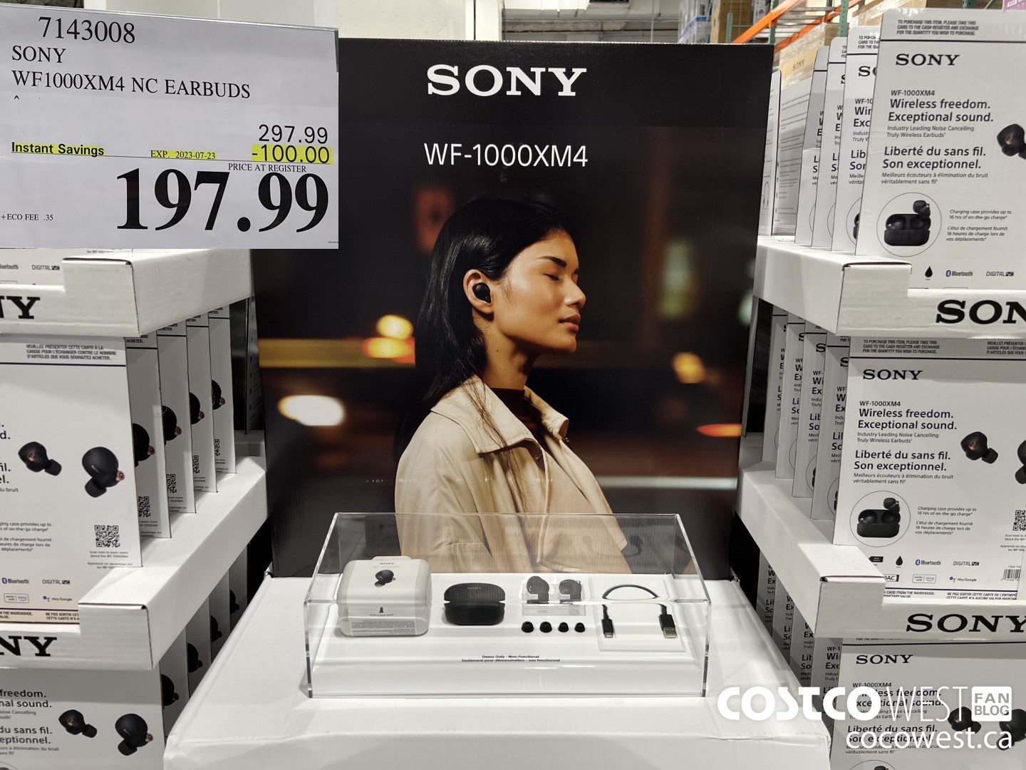 7143008 SONY WF1000XM4 NC EARBUDS ($100.00 INSTANT SAVINGS EXPIRES ON 2023-07-23) $197.99