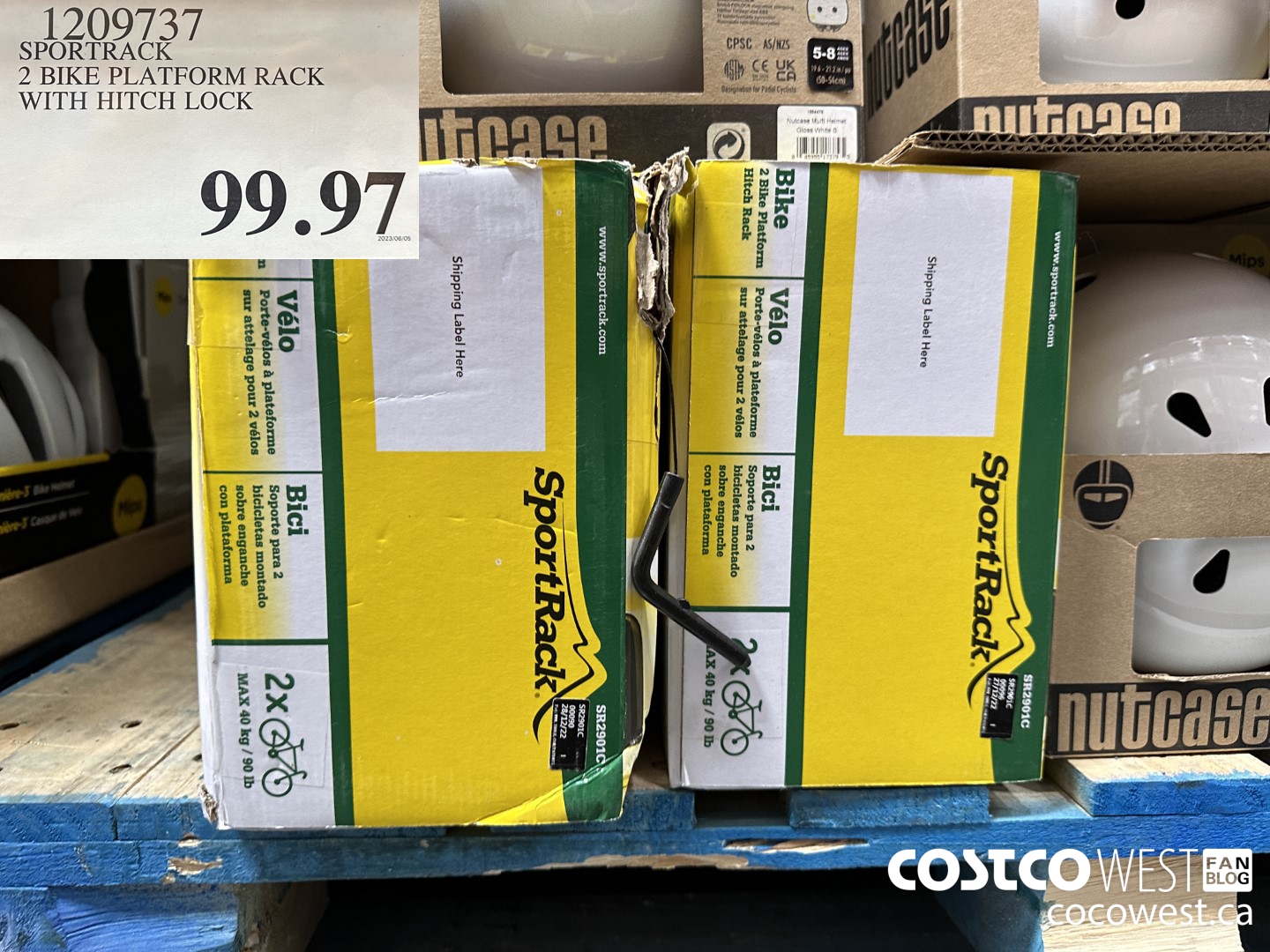 1209737 SPORTRACK 2 BIKE PLATFORM RACK WITH HITCH LOCK $99.97