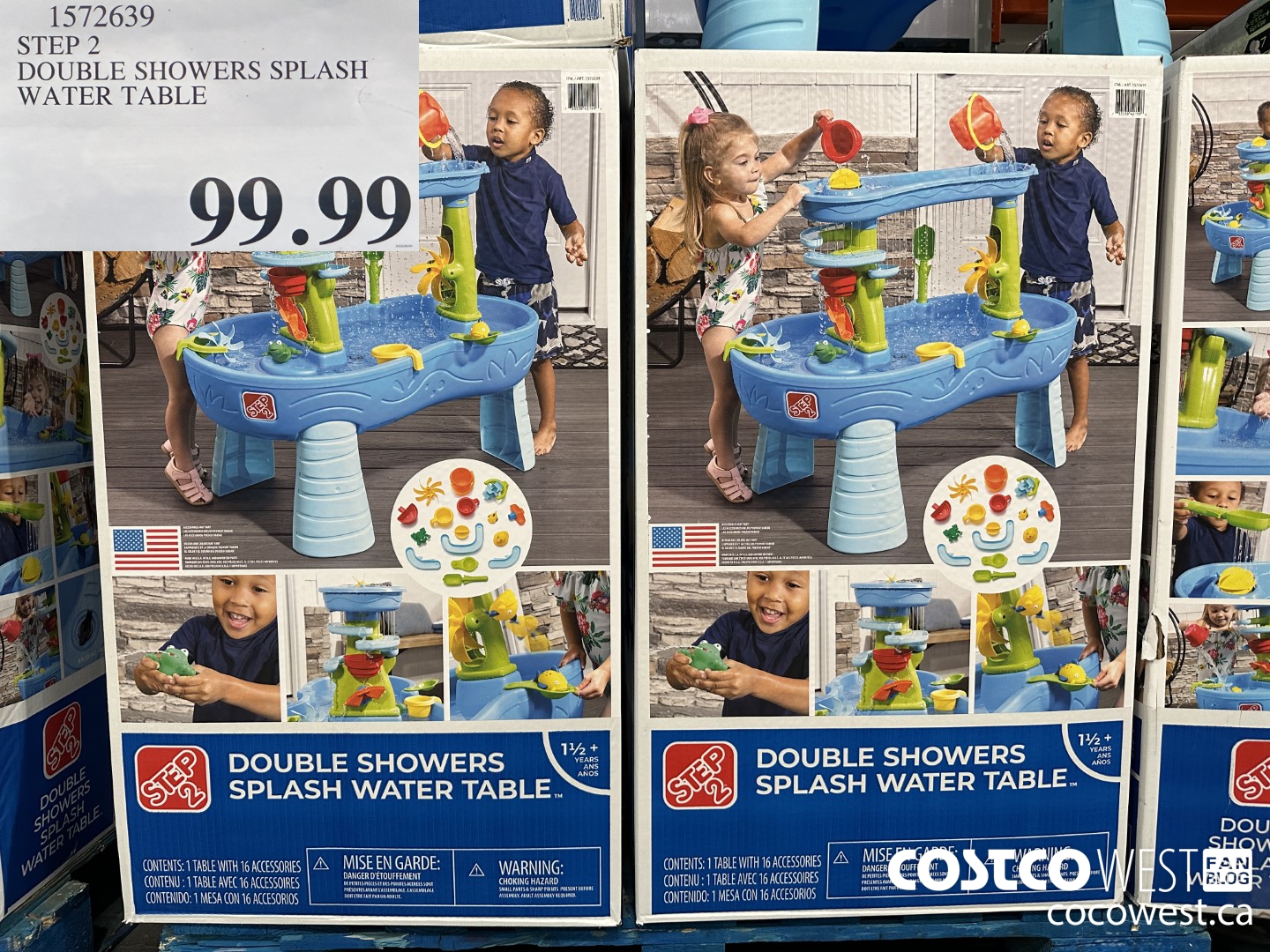 1572639 STEP 2 DOUBLE SHOWERS SPLASH WATER TABLE $99.99