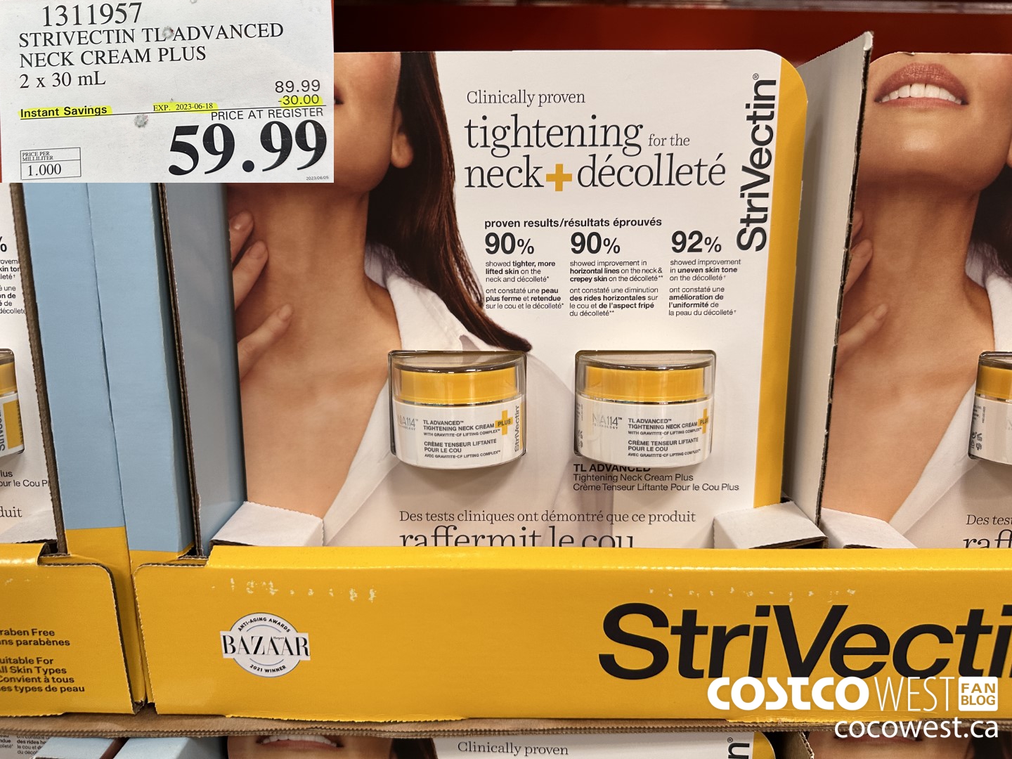 1311957 STRIVECTIN TL ADVANCED NECK CREAM PLUS 2 x 30 mL ($30.00 INSTANT SAVINGS EXPIRES ON 2023-06-18) $59.99