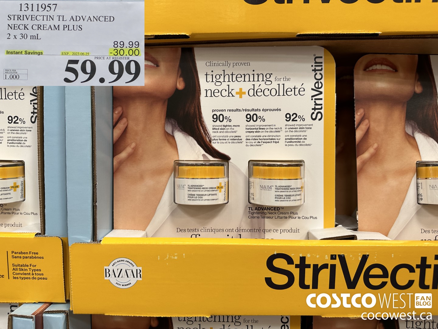1311957 STRIVECTIN TL ADVANCED NECK CREAM PLUS 2 x 30 mL ($30.00 INSTANT SAVINGS EXPIRES ON 2023-06-25) $59.99