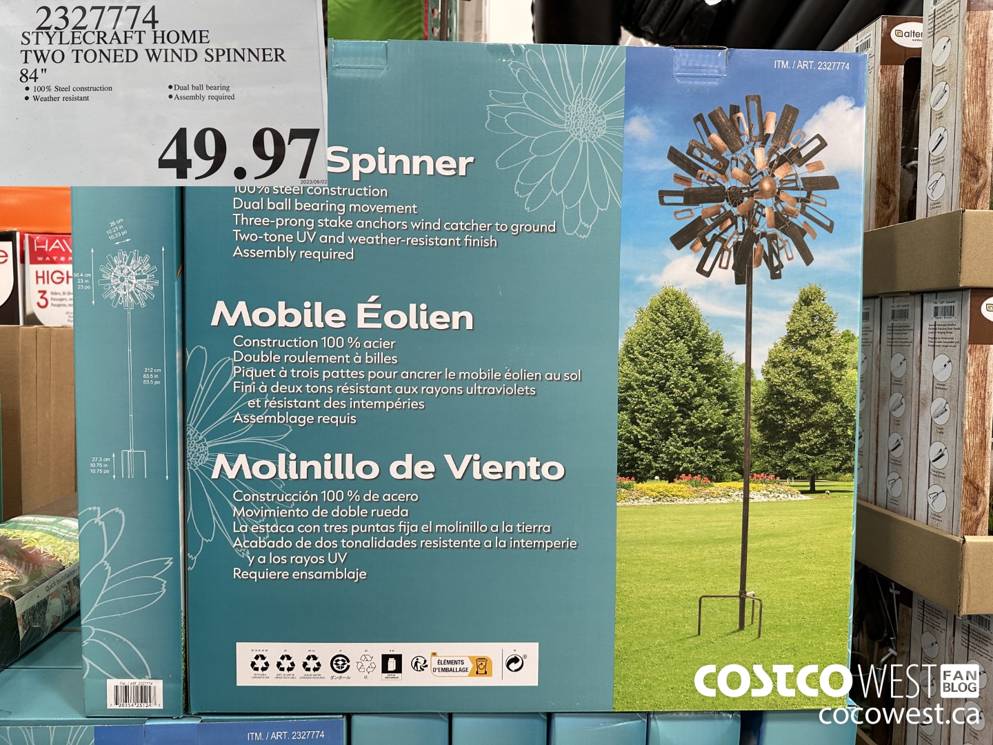 2327774 STYLECRAFT HOME TWO TONED WIND SPINER 84