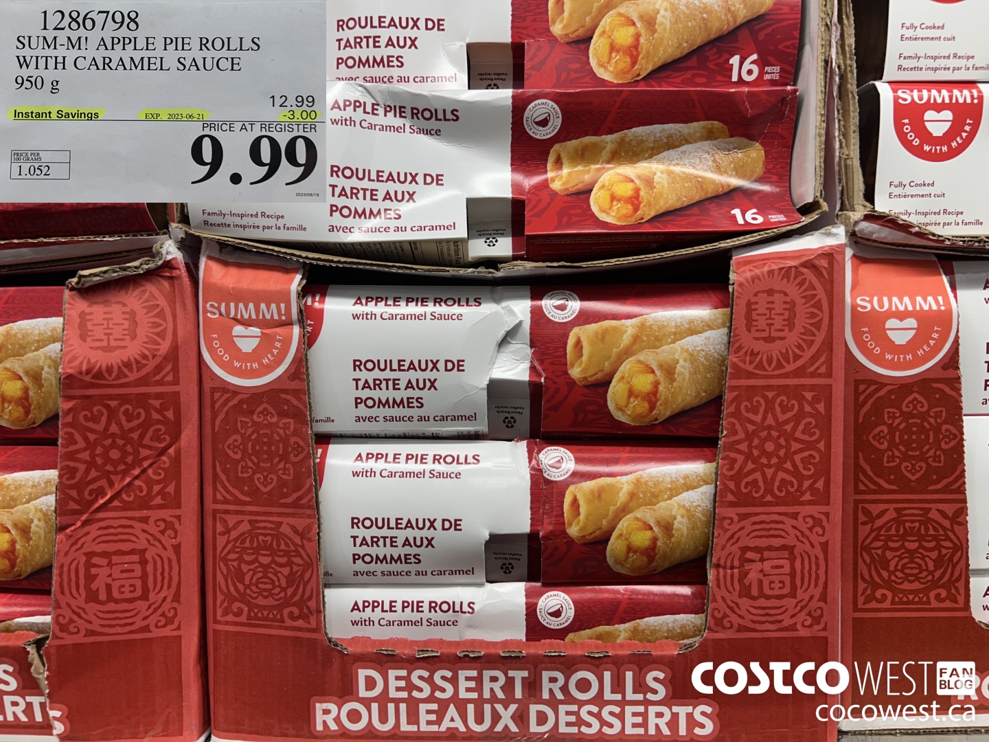 1286798 SUM-M! APPLE PIE ROLLS WITH CARAMEL SAUCE 950 g ($3.00 INSTANT SAVINGS EXPIRES ON 2023-06-21) $9.99