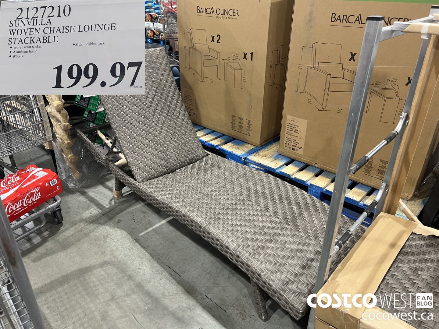 2127210 SUNVILLA WOVEN CHAISE LOUNGE STACKABLE $199.97