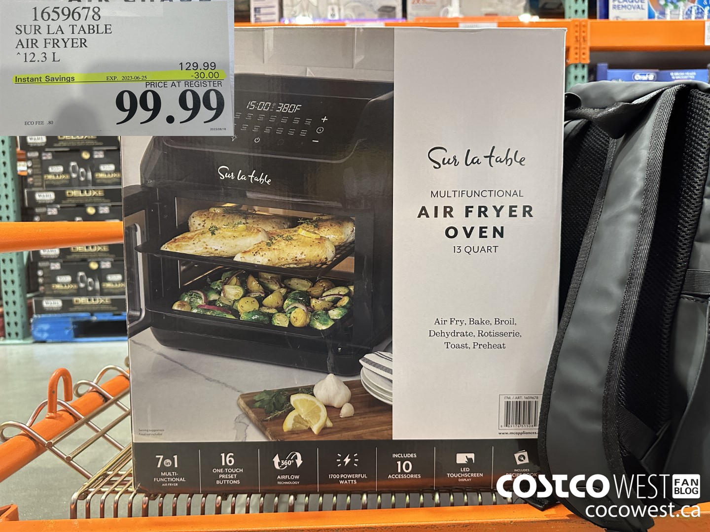 1659678 SUR LA TABLE AIR FRYER 12.3 L ($30.00 INSTANT SAVINGS EXPIRES ON 2023-06-25) $99.99