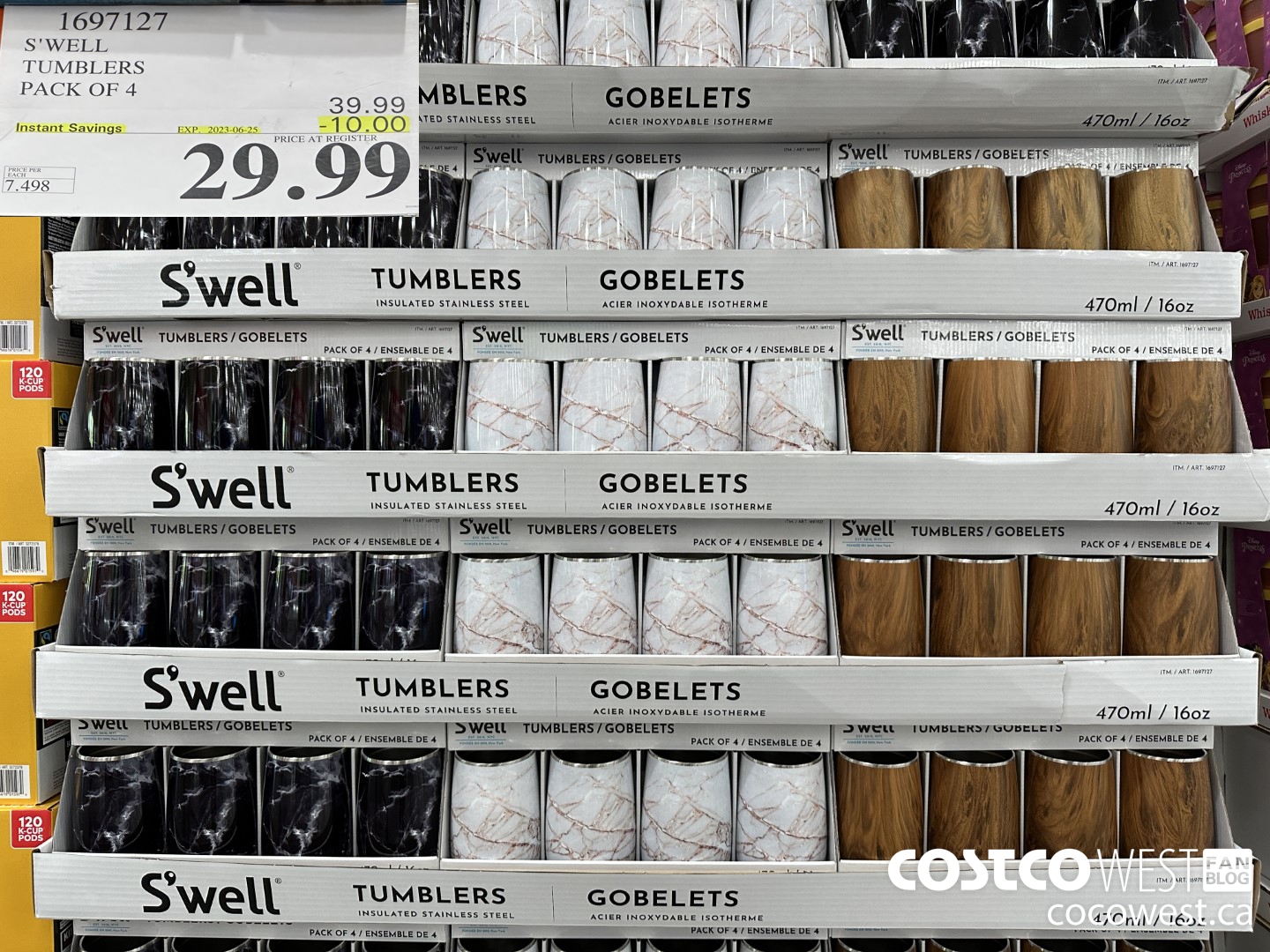 1697127 S'WELL TUMBLERS PACK OF 4 ($10.00 INSTANT SAVINGS EXPIRES ON 2023-06-25) $29.99