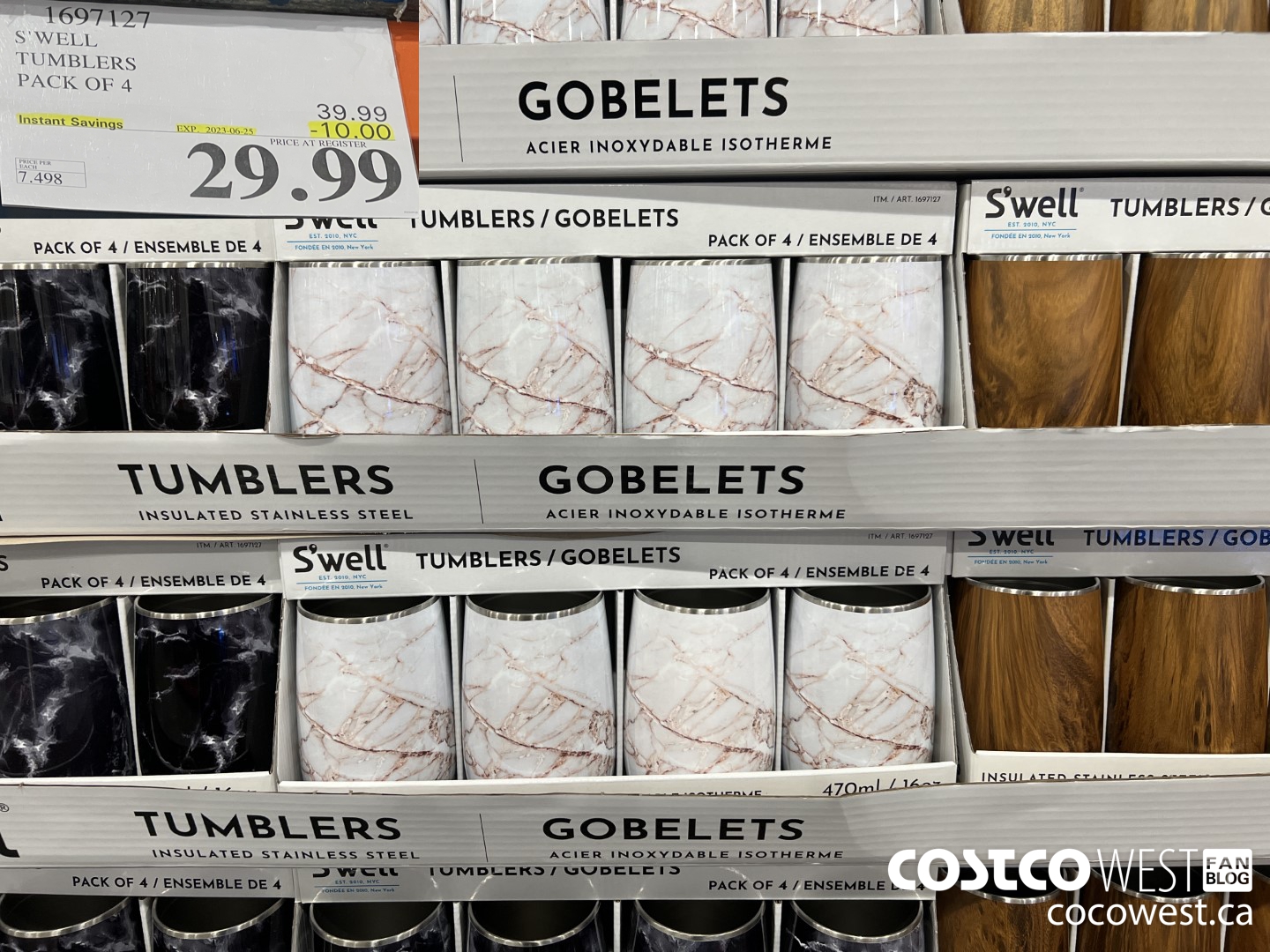 1697127 S'WELL WINE TUMBLERS PACK OF 4 ($10.00 INSTANT SAVINGS EXPIRES ON 2023-06-25) $29.99