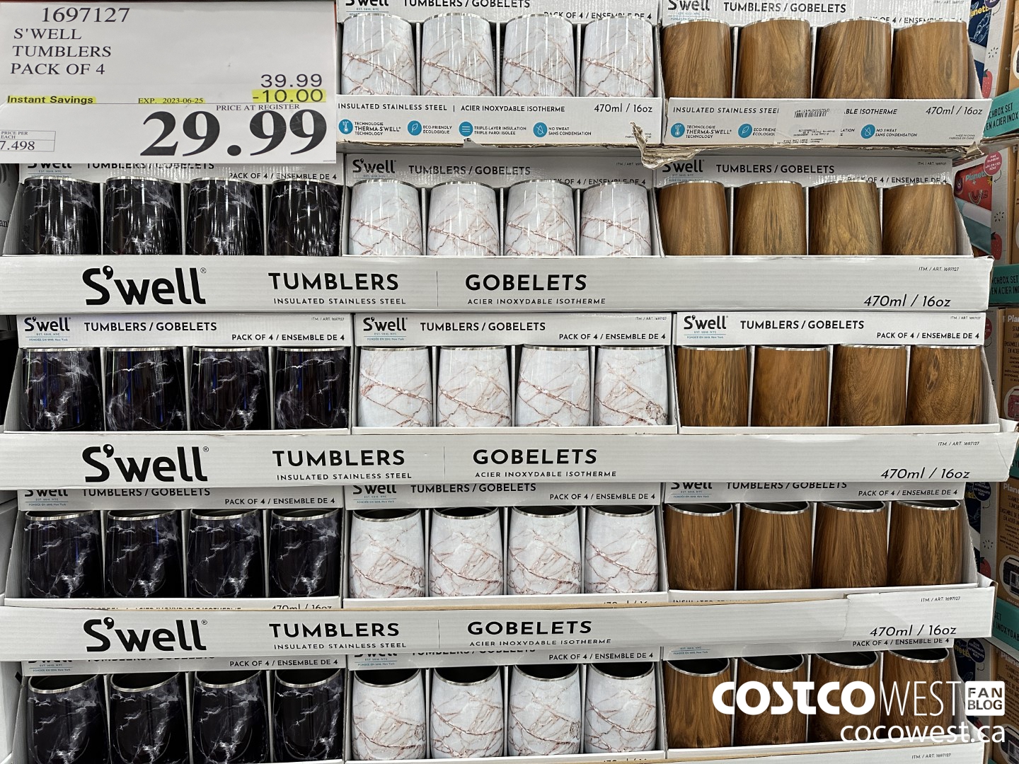 1697127 S'WELL WINE TUMBLERS PACK OF 4 ($10.00 INSTANT SAVINGS EXPIRES ON 2023-06-25) $29.99