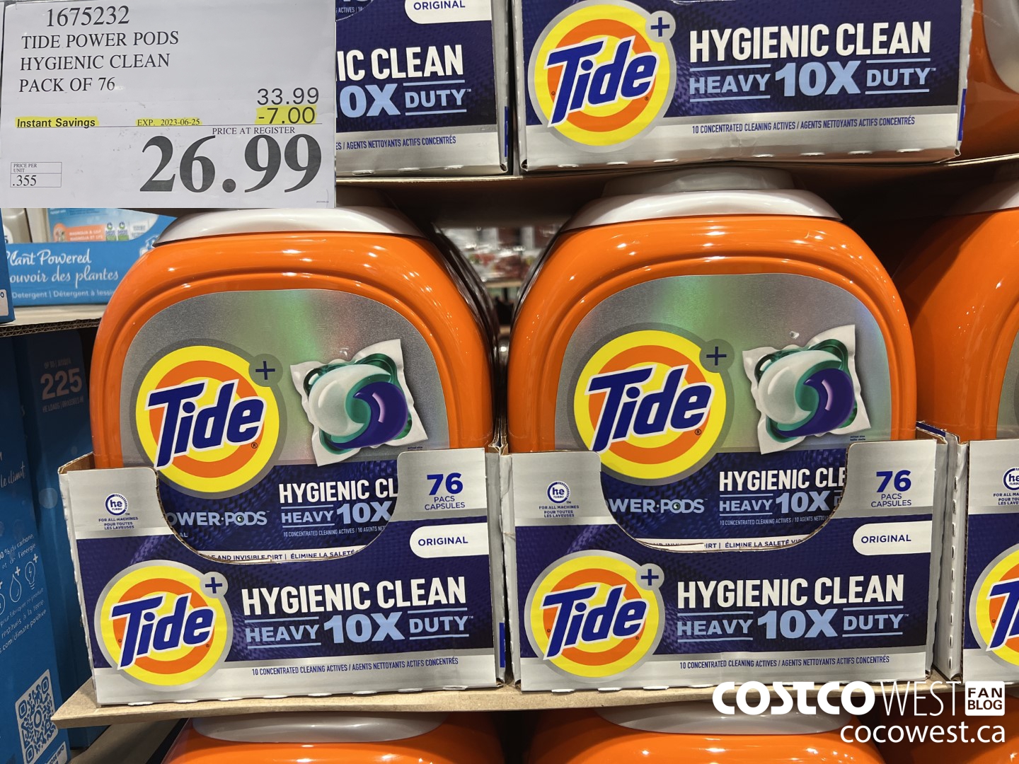 1675232 TIDE POWER PODS HYGIENIC CLEAN PACK OF 76 ($7.00 INSTANT SAVINGS EXPIRES ON 2023-06-25) $26.99