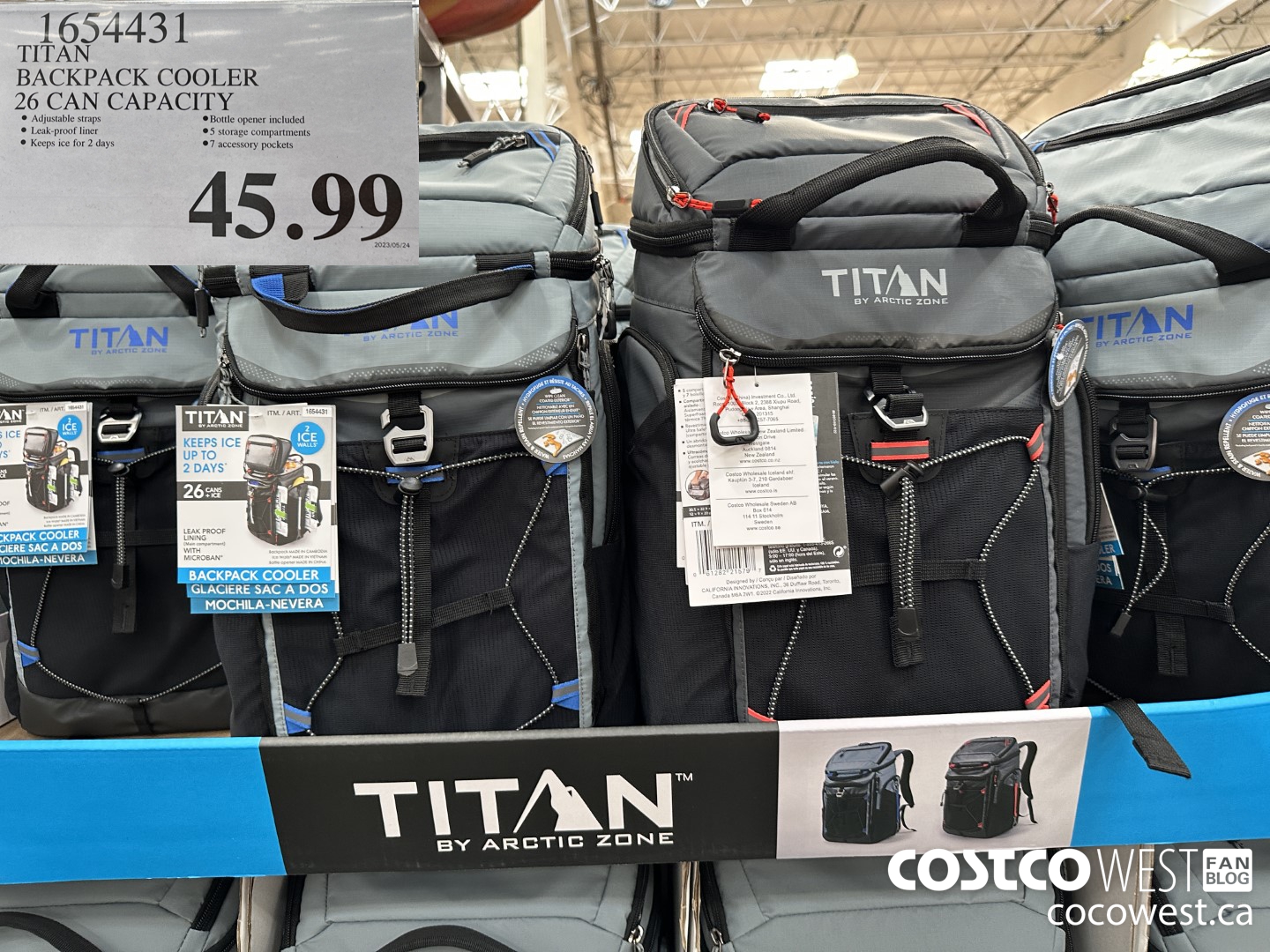 1654431 TITAN BACKPACK COOLER 26 CAN CAPACITY  $45.99