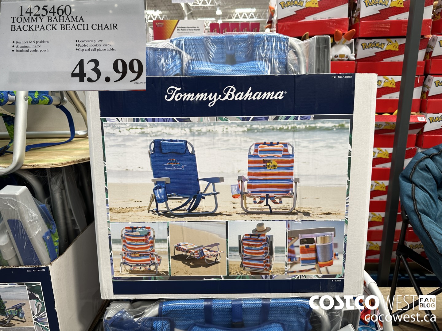 1425460 TOMMY BAHAMA BACKPACK BEACH CHAIR $43.99