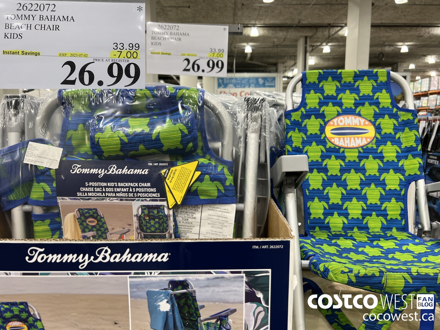 2622072 TOMMY BAHAMA BEACH CHAIR KIDS  ($7.00 INSTANT SAVINGS EXPIRES ON 2023-07-02) $26.99