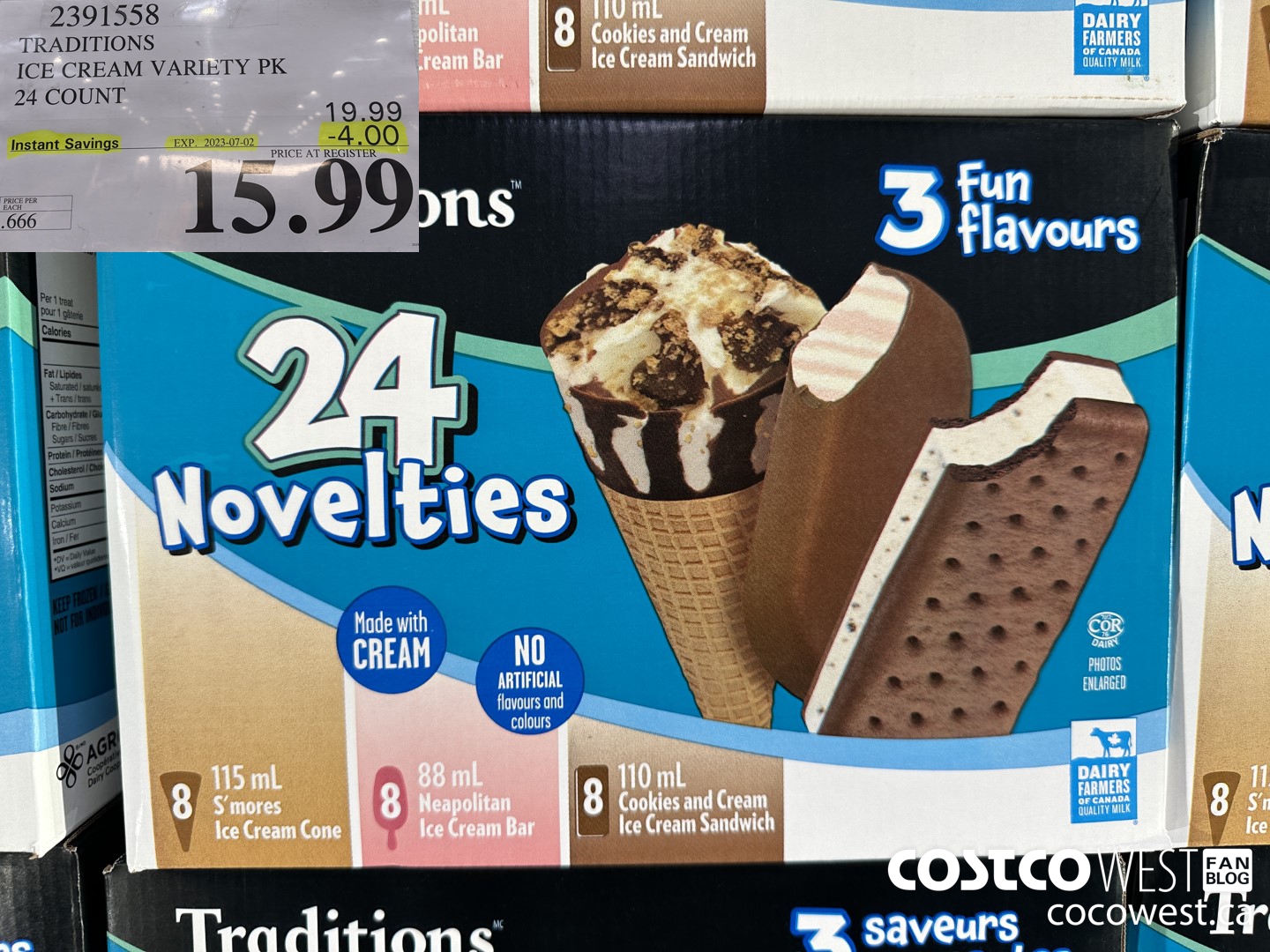 2391558 TRADITIONS ICE CREAM VARIETY PK 24 COUNT ($4.00 INSTANT SAVINGS EXPIRES ON 2023-07-02) $15.99
