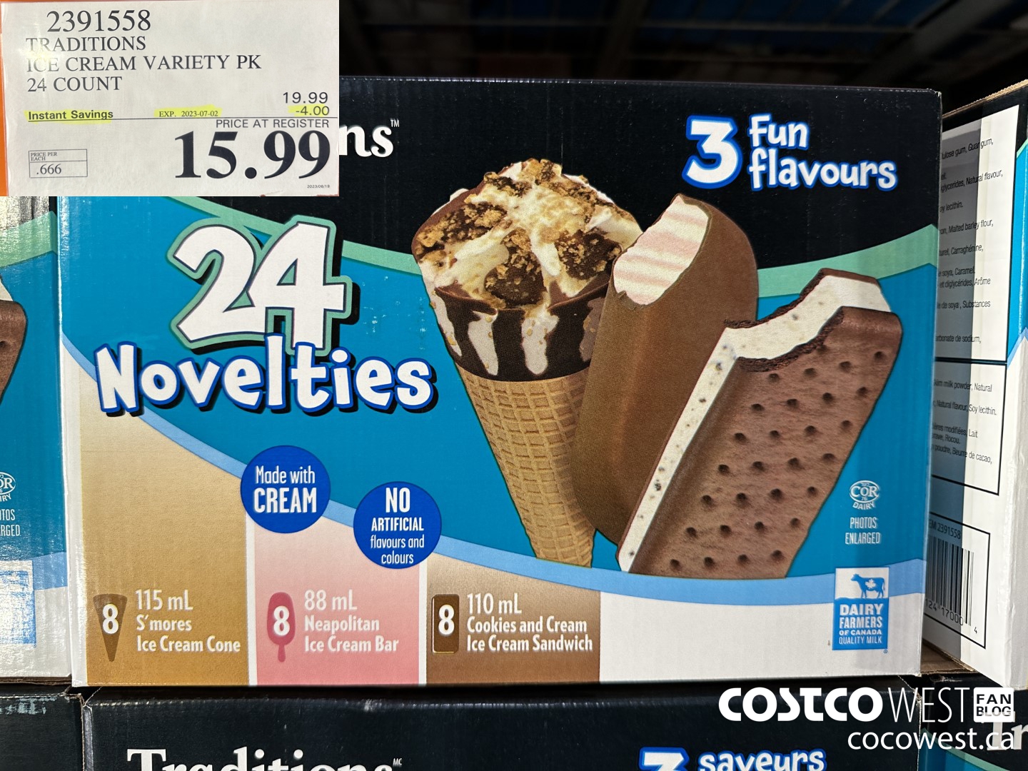 2391558 TRADITIONS ICE CREAM VARIETY PK 24 COUNT ($4.00 INSTANT SAVINGS EXPIRES ON 2023-07-02) $15.99