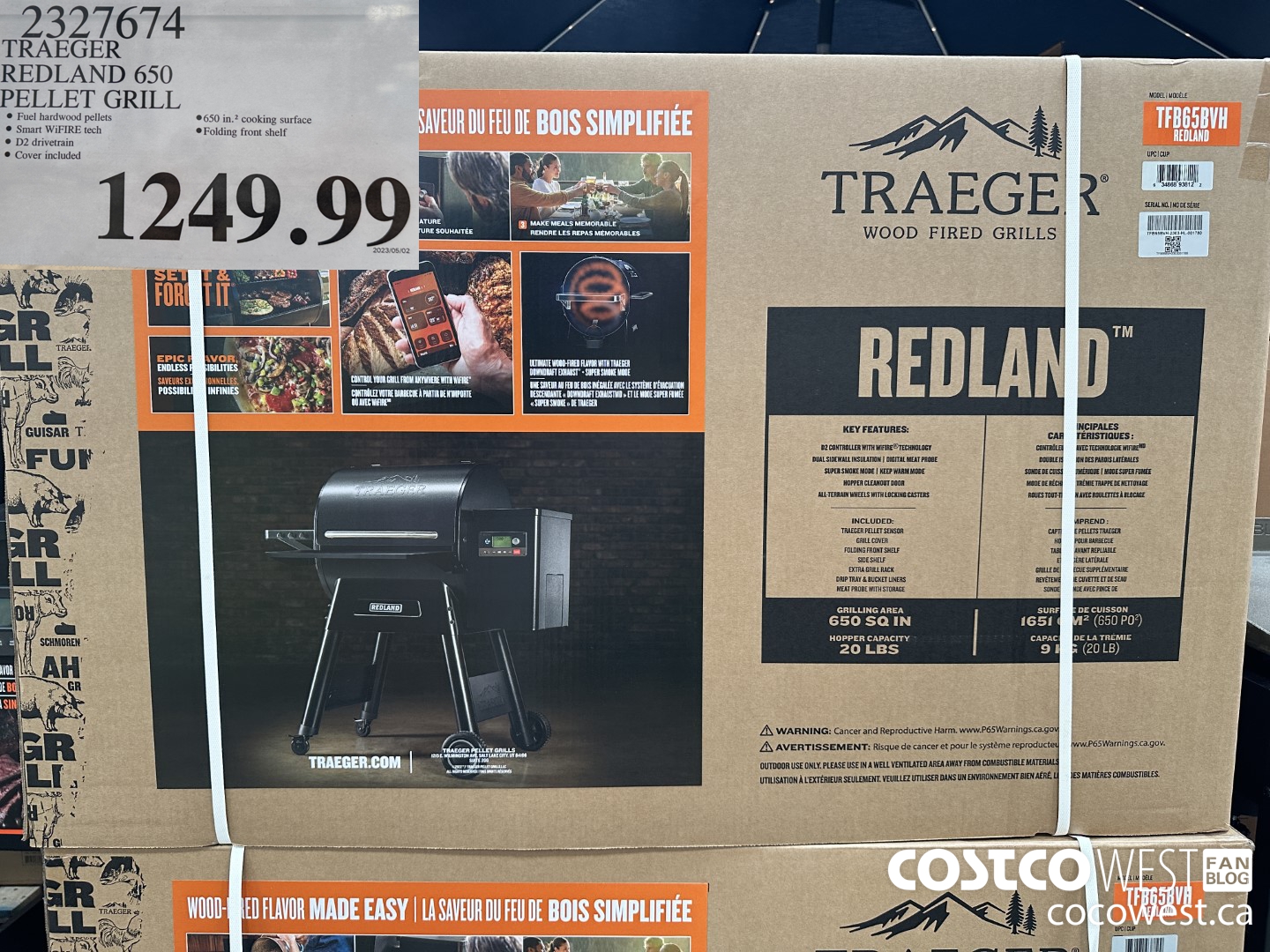 2327674 TRAEGER REDLAND 650 PELLET GRILL $1249.99