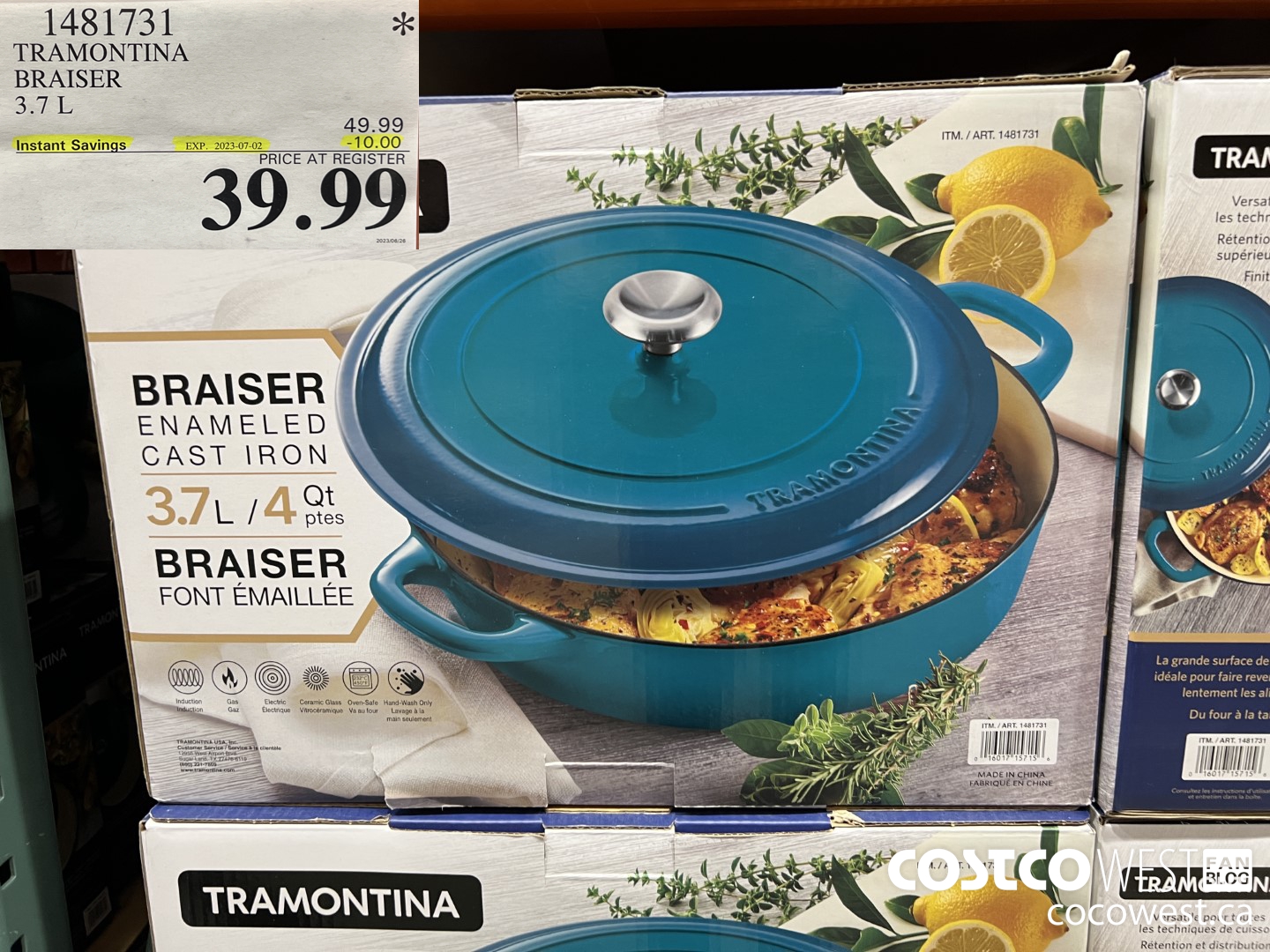 1481731 TRAMONTINA BRAISER 3 7 L 10 00 INSTANT SAVINGS EXPIRES ON 2023 07  02 39 99 - Costco East Fan Blog