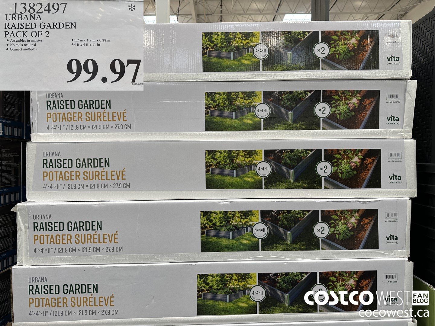 1382497 URBANA RAISED GARDEN PACK OF 2  $99.97