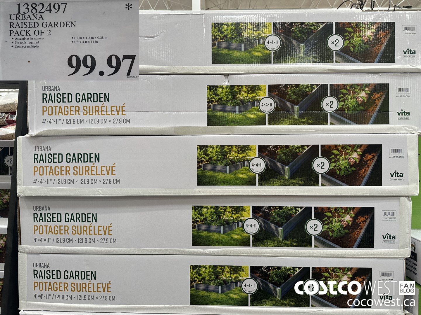 1382497 URBANA RAISED GARDEN PACK OF 2  $99.97