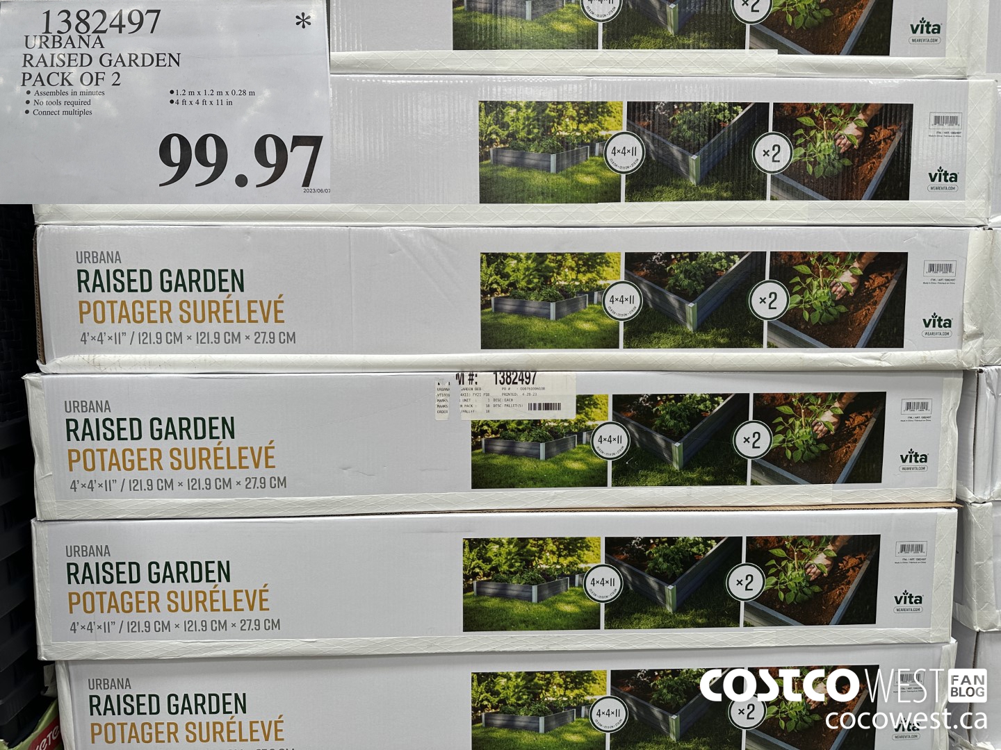 1382497 URBANA RAISED GARDEN PACK OF 2  $99.97