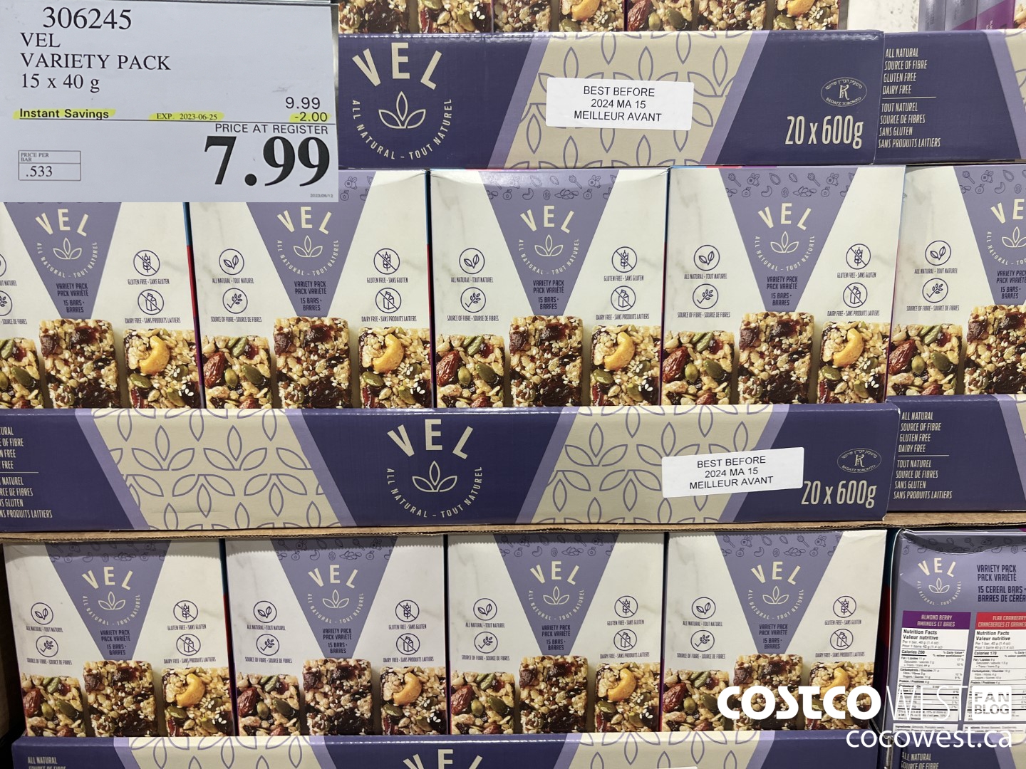 306245 VEL VARIETY PACK 15 x 40g ($2.00 INSTANT SAVINGS EXPIRES ON 2023-06-25) $7.99