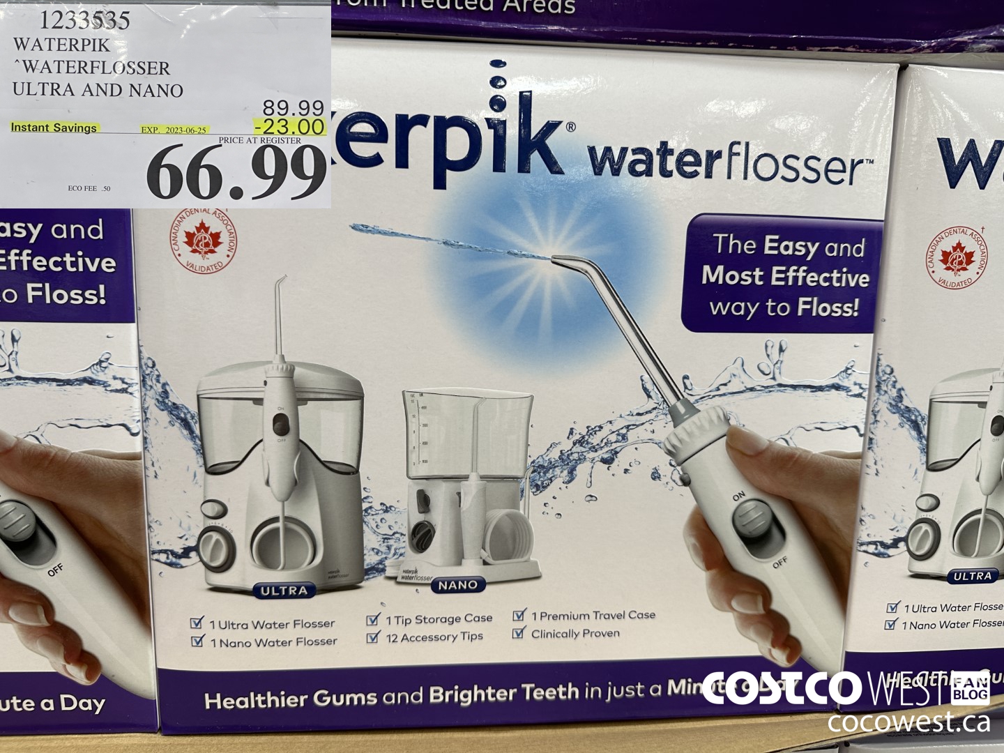 1233535 WATERPIK WATER FLOSSER ULTRA AND NANO ($23.00 INSTANT SAVINGS EXPIRES ON 2023-06-25) $66.99