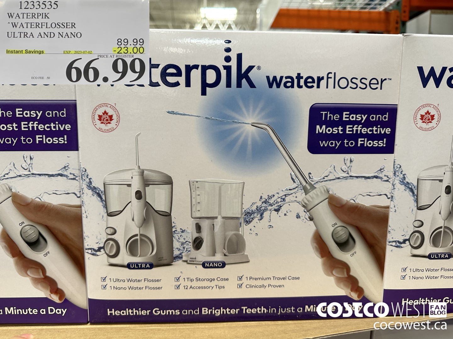1233535 WATERPIK WATER FLOSSER ULTRA AND NANO ($23.00 INSTANT SAVINGS EXPIRES ON 2023-07-02) $66.99