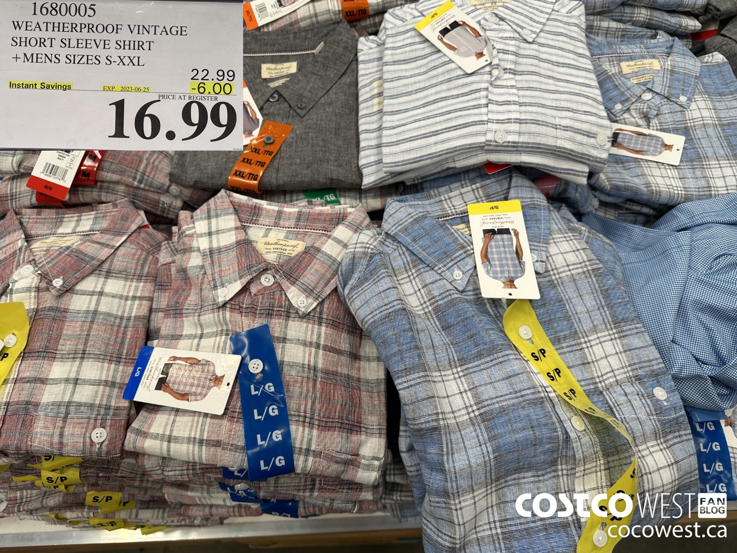 1680005 WEATHERPROOF VINTAGE SHORT SLEEVE SHIRT MENS SIZES S-XXL ($6.00 INSTANT SAVINGS EXPIRES ON 2023-06-25) $16.99